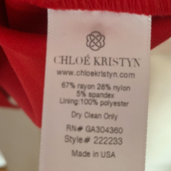 NWT 1X Chloe Kristyn Bianca Ponte Knit Dress in Red - Picture 8 of 11